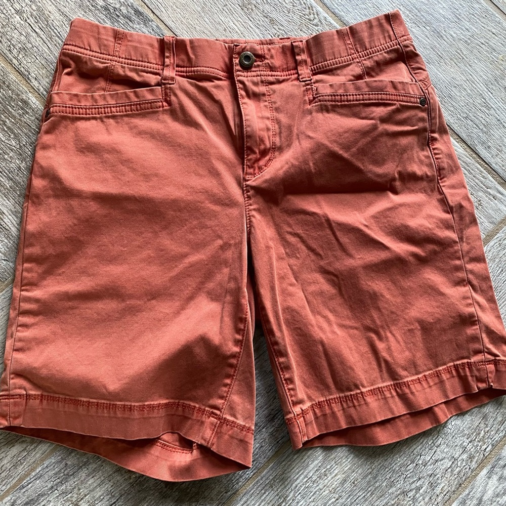 ORVIS rust  Orange Cotton Shorts size 8